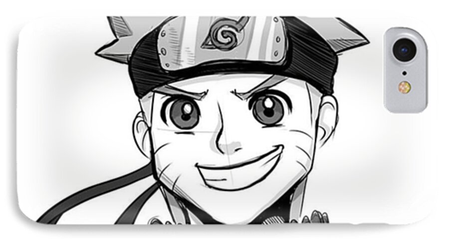 Naruto Sketch Done In Manga Studio 😊 #1 iPhone 7 Case by Rachel Korsen -  Mobile Prints